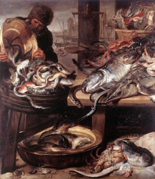 Still life Painting - The Fishmonger still life Frans Snyders
